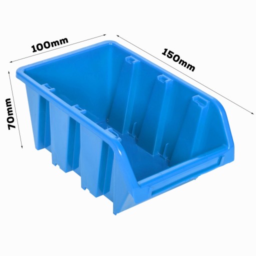 5x odpadkový box dielenský kontajner 100x150x70 modrý