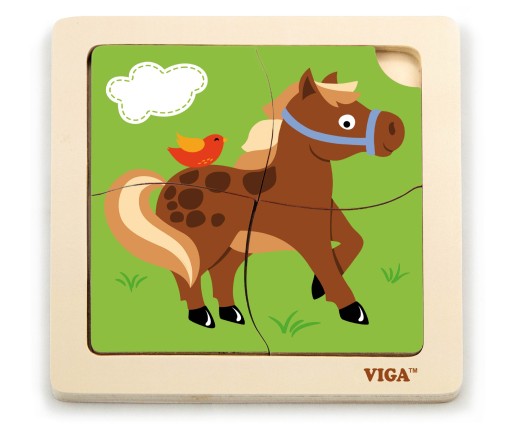 Viga 51312 Puzzle na podložke - Kôň