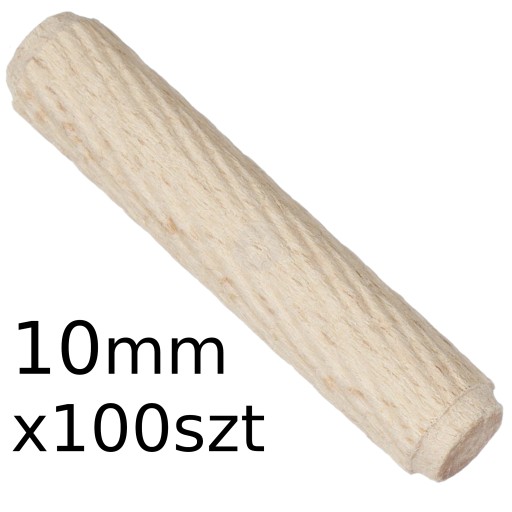 Drevená nábytková hmoždinka 10mm 100 ks