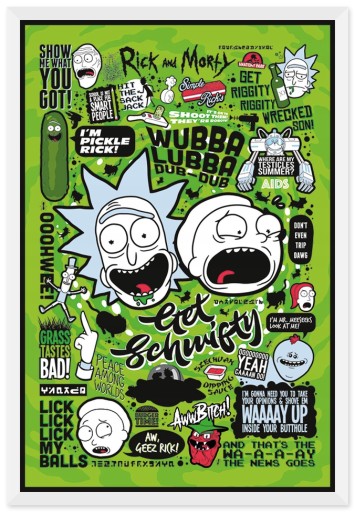 Originál plagátu Rick and Morty Citáty 61x91,5 cm