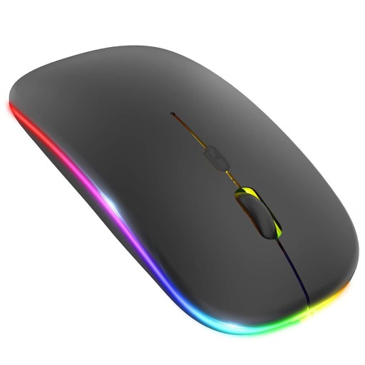 BEZDRÔTOVÁ LED BLUETOOTH MYŠ PRE PRENOSNÝ POČÍTAČ TV TICHÁ ČIERNA