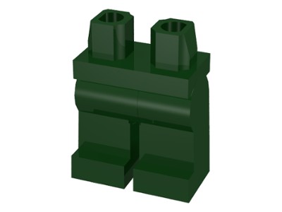 Lego New Legs Nohy bez potlače Plain Dark Green 970c00
