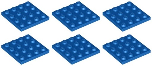 LEGO 3031 TANIER 4x4 modrý (12g) 6 ks.