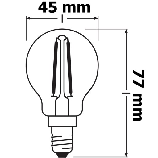 E14 LED žiarovka 2,8W = 25W 2700K STMIETNUTÁ OSRAM