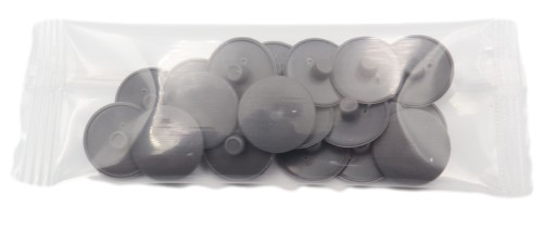 20x Nábytkové zátky maskujúce zátky pre excentrický priemer 15 mm ANTRACIT