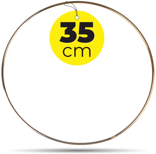 ZLATÝ kovový prsteň na lapač snov, 35 cm