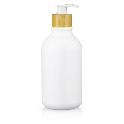 DÁVKOVAČ TEKUTÉHO MYDLA FĽAŠA S PUMPAČKOU NA TEKUTÉ GÉL 500ml 0,5l BAMBUS