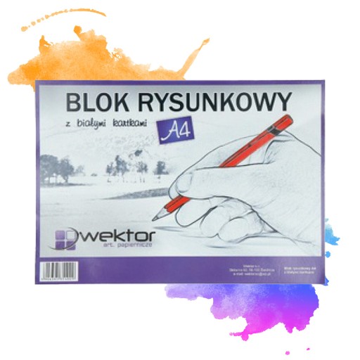 Podložka na kreslenie A4, biela 80 g/m2, 20 listov, Vekto