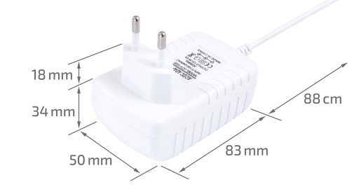 ZÁSUVNÝ ZDROJ 12V 24W 2A PRE LED PÁSY