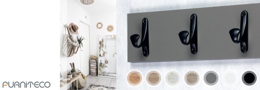 HÁČKOVÝ VEŠIAK NA VEŠANIE NA STENU, ČIERNA, NA DREVO, MASÍVNY LOFT RETRO