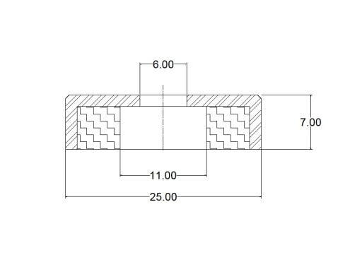Magnetický držiak 25 s cylindrickým otvorom 1 ks
