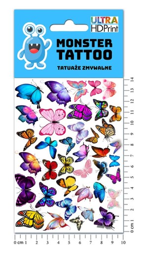 UMÝVAJÚCE DOČASNÉ TETOVANIE PRE DETI MOTYLÍ DETI ORIGINÁLNE DIZAJNY