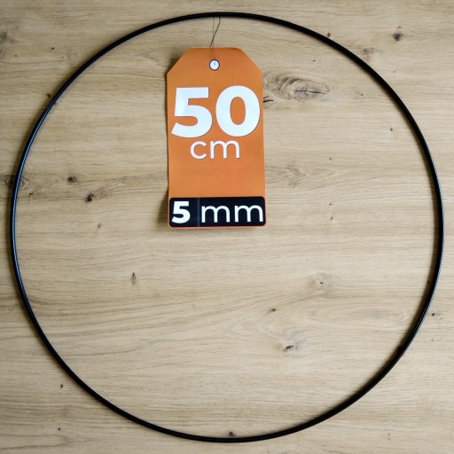 Circle Macrame Ráfik ČIERNA 50 cm 5 mm ODOLNÝ