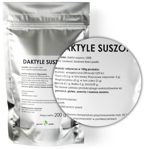 DATLE sušené, bez semien, najvyššej kvality, 200g