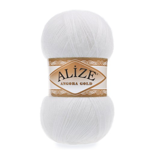 Priadza Angora Gold - 55 White Alize