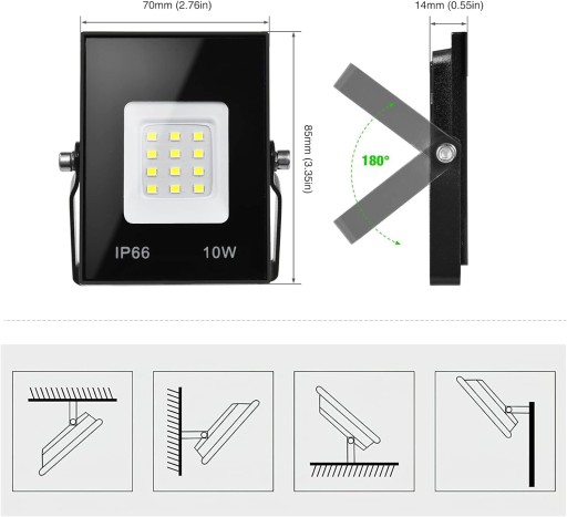 LED SVETLO MALÉ 10W 800 LUMENOV 3000K IP66