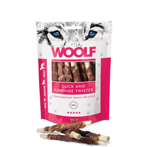 WOOLF Duck and Rawhide Duck na paličke 100 g