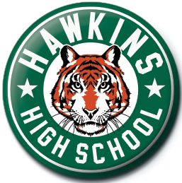 STRANGER THINGS HAWKINS HIGH SCHOOL PIN 2.5
