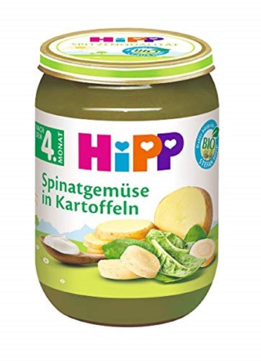 Hipp Bio smotanový špenát so zemiakmi 5m 190g