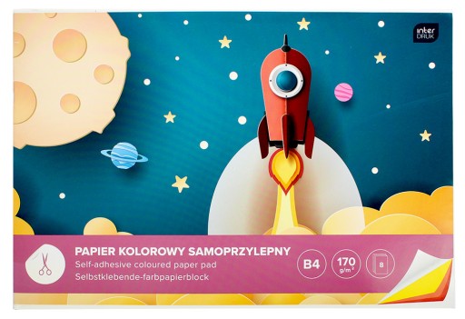 INTERDRUK FAREBNÝ SAMOLEPIACI PAPIER B4 8 LISTOV.