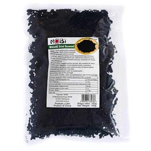 Wakame, sušené morské riasy 100g - Nobi