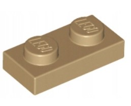 LEGO Plate 1x2 Dark Sand Dark Tan 10 dielikov 4497082 3023