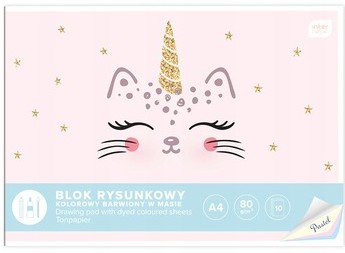 FAREBNÝ BLOK NA KRESLENIE. A4 10 listov 80G PASTEL