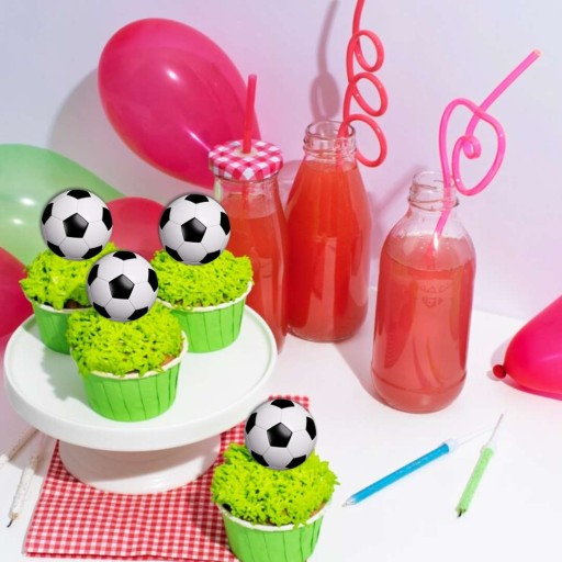 pikery FUTBAL futbalová DEKORÁCIA na muffiny futbalové POHÁRKY 6 ks