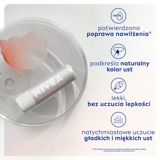 NIVEA Hyaluron Moisture Plus Sheer Rose Balzam na pery 4,8 g