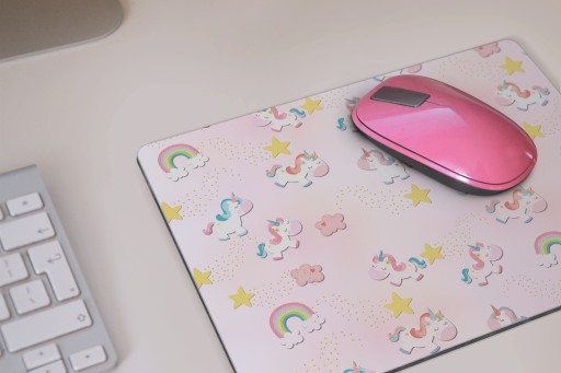 UNICORN podložka pod myš ružová
