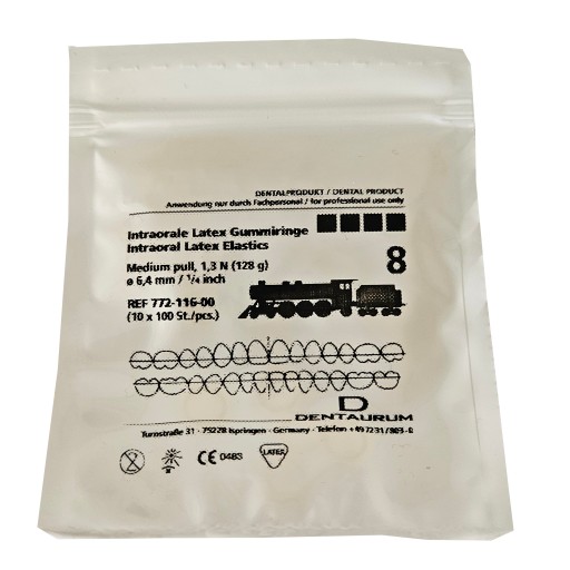 GUMY ORTODONTICKÉ EXTRAKCIE 1/4 6,4 mm MEDIUM DENTAURUM