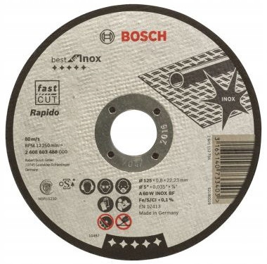 BOSCH 125x0,8mm tenký rezací kotúč z ocele INOX
