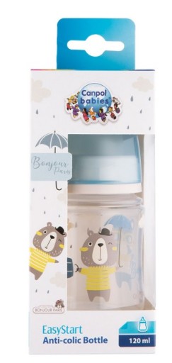 CANPOL fľaša so širokým hrdlom BONJOUR PARIS 120ml