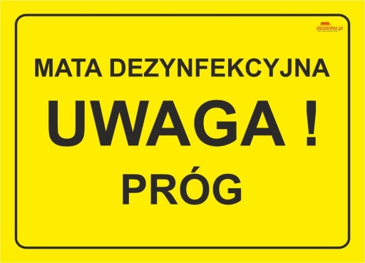 č. 81 POZOR DEZINFEKČNÁ PODROŽKA PRAHOVÁ DOSKA