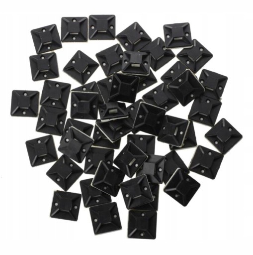 Držiaky na upevnenie káblov a drôtov 19x19mm 20 ks