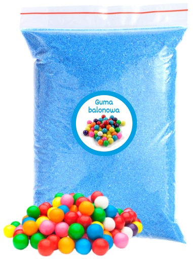 Modrý žuvačkový cukor 500 g 0,5 kg Farebné pre Doypack cukrovej vaty