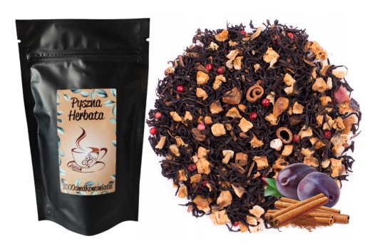 SLIVKA V ŠKORICE - Čierny čaj 50 g škorica, marhuľa, slivka