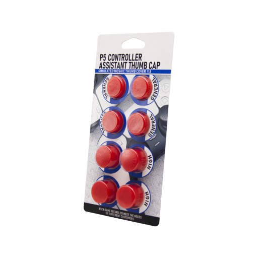 Gumený kryt IRIS 8x, úchyty pre analógové páčky, PS5 PS4, Xbox 360 podložka, červená.