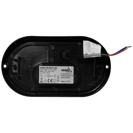 HERMETICKÉ LED SVIETIDLÁ KANLO IP54 8W IK08 ČIERNA