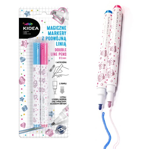 KIDEA magické dvojlinkové fixky - 2 farby