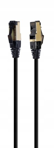 PATCHCORD LAN ETHERNET RJ45 CAT8 SFTP SIEŤOVÝ KÁBEL 0,5M ČIERNY