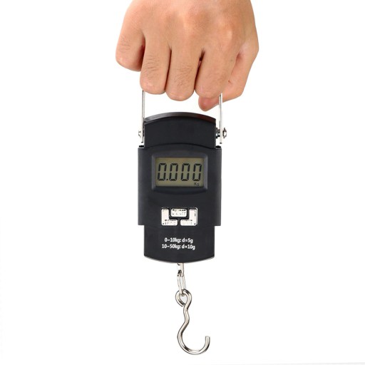 HÁČKOVÁ RYBÁRSKA CESTOVNÁ VÁHA NA BATOŽINU LCD 50 kg