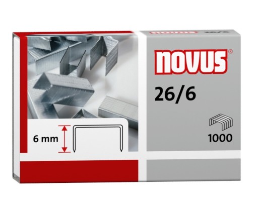 Sponky 26/6 NOVUS strieborné 1000 ks