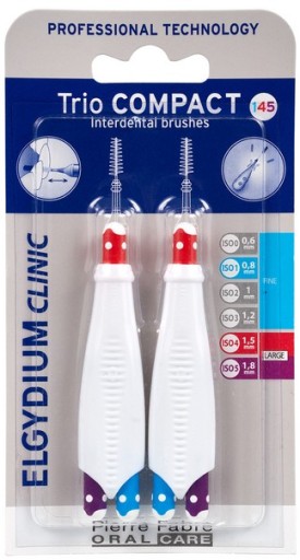 Zubné kefky ELGYDIUM CLINIC TRIO COMPACT 145, 2 ks.