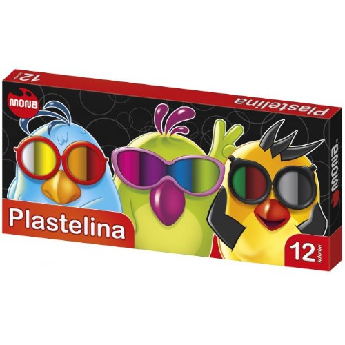 MONA školská plastelína, 12 farieb