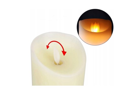 POHYBLIVÁ SVIEČKA LED VLOŽKA 15cm ECRU