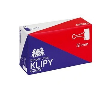 Kancelárske spony čierne Grand 51 mm 12 kusov