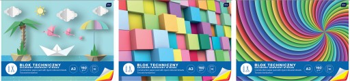 TECHNICKÝ BLOK, farebný A3, 10 listov INTERPRINT