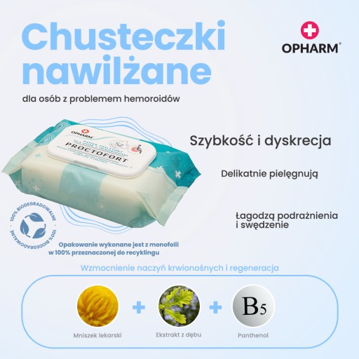 Proctofort vlhčený toaletný papier 52 ks.