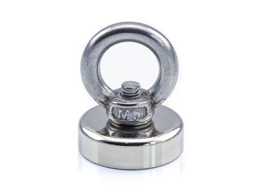 Neodymový magnet s držiakom D25x8mm očko silný magnet N52 1 ks.